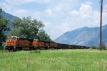 Three GEVO's power a coal train east on the MRL 4th Sub